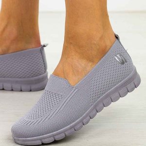 Szare sportowe buty damskie Potocki 16327. Szare buty sportowe POTOCKI, na lato, bez wzorów, z tkaniny, bez zapięcia, na fitness i siłownię. Za 89,00 zł.