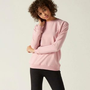 Bluza damska Nyamba Gym & Pilates 100. Czerwone bluzy DOMYOS, xl, bez wzorów, z bawełny, bez kaptura. W wyprzedaży za 39,99 zł.