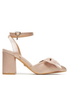 DeeZee Czółenka HTA917-2 Beżowy. Brązowe czółenka DeeZee, bez wzorów, z materiału, bez obcasa, bez zapięcia. Za 129,99 zł.