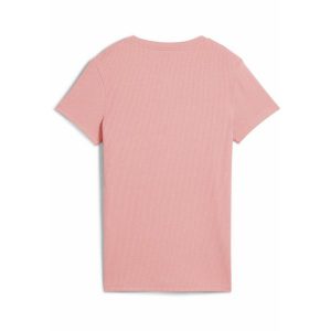 Damska koszulka prążkowana ESS ELEVATED PUMA Pink Fruit. Czerwone koszulki sportowe Puma, bez wzorów, prążkowane, bez ramiączek. W wyprzedaży za 69,00 zł.