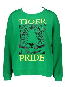Miss goodlife Bluza "Tiger Pride" w kolorze zielonym rozmiar: M. Zielone bluzy miss goodlife, m, bez wzorów, z bawełny, bez kaptura. Za 127,35 zł.
