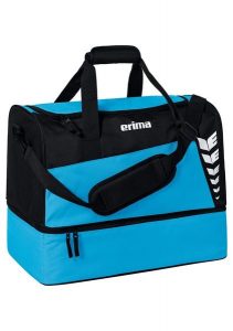 Torba sportowa z dolną przegrodą Erima Six Wings. Czarne torby podróżne i sportowe Erima, bez wzorów, z poliesteru, na ramię, duże. Za 119,99 zł.
