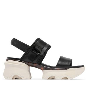 Sandały Sorel. Czarne sandały Sorel, bez wzorów, bez obcasa, na słupku, bez zapięcia. Za 399,99 zł.