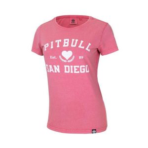 Koszulka damska Pitbull Denim Washed Love PB. Białe bluzki PITBULL, s, bez wzorów, z denimu, casualowe, bez kołnierzyka, bez ramiączek. Za 74,99 zł.