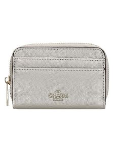 Charm Portfel "Birmingham" w kolorze srebrnym - 12,5 x 8,5 x 2,5 cm rozmiar: onesize. Szare portfele Charm, bez wzorów, z materiału. Za 43,99 zł.