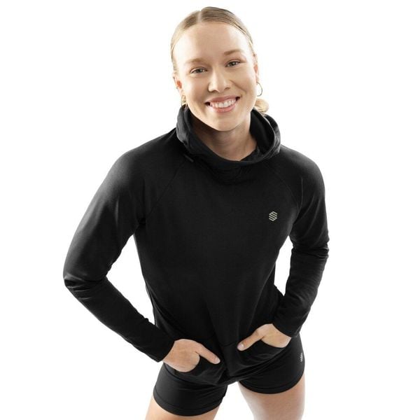 Damska bluza treningowa z kapturem Fitness Siroko Nexus. Czarne bluzy SIROKO, xs, bez wzorów, z materiału, z kapturem. Za 127,00 zł.