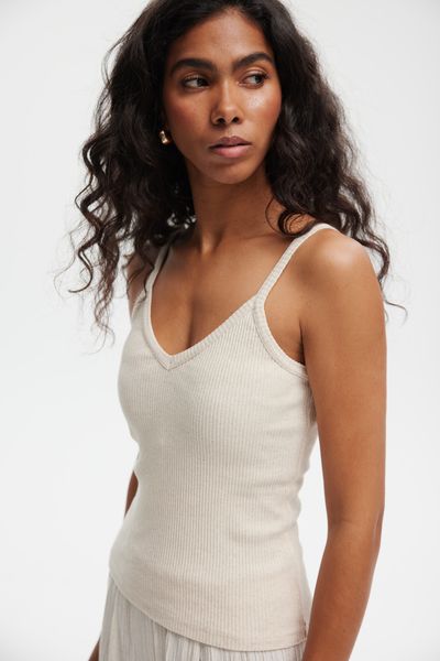 TOP CAMI PIASKOWY S - Flawless. Topy Flawless, s, bez wzorów, z bawełny, klasyczne, bez kołnierzyka, bez ramiączek. Za 199,00 zł.