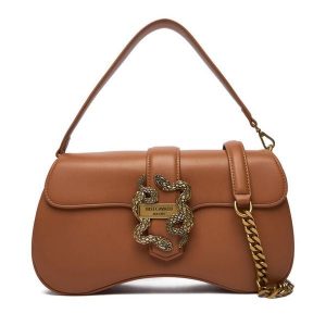 Torebka Just Cavalli. Brązowe torebki klasyczne Just Cavalli, bez wzorów, bez dodatków. Za 699,99 zł.