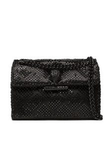 Kurt Geiger Torebka Fabric Mini Kensington 9546600609 Czarny. Czarne torebki wieczorowe Kurt Geiger, bez wzorów, z materiału, bez dodatków. Za 659,99 zł.