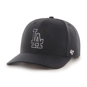 Czapka z daszkiem do baseballa Brand `47 Los Angeles Dodgers czarna. Czarne czapki 47 Brand, bez wzorów. Za 139,00 zł.