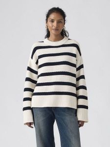 Levi's Sweter "Candide" w kolorze biało-czarnym rozmiar: M. Białe swetry oversize Levi's®, m, bez wzorów, bez ramiączek. Za 174,50 zł.
