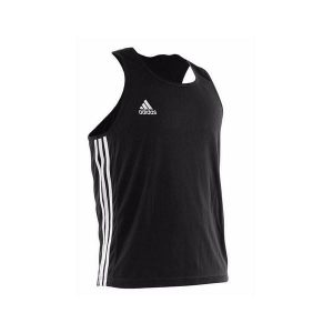Koszulka treningowa adidas Boxing Top. Czarne topy ADIDAS, bez wzorów, sportowe, bez kołnierzyka, bez ramiączek. Za 135,50 zł.