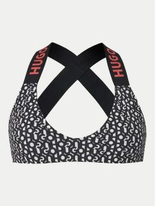 HUGO Góra od bikini Monogram 50534948 Czarny. Czarne bikini Hugo, bez wzorów, z syntetyku. Za 259,99 zł.