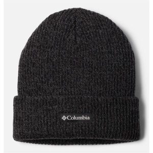 Czapka dla dorosłych Whirlibird Cuffed Beanie. Czarne czapki Columbia, bez wzorów, z materiału, sportowe. Za 69,99 zł.