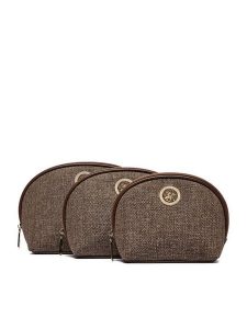 Beverly Hills Polo Club Zestaw kosmetyczek CWBEO-BHPC-U1-002-AW26 (3-PACK) Brązowy. Brązowe kosmetyczki Beverly Hills Polo Club, bez wzorów, z materiału, bez dodatków. Za 129,99 zł.