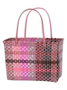 Overbeck and Friends Shopper bag "Colette" w kolorze jasnoróżowo-czerwonym - 43 x 28 x 23 cm rozmiar: onesize. Czerwone shopper bag Overbeck and Friends, bez wzorów, z materiału, na ramię, bez dodatków. Za 99,95 zł.