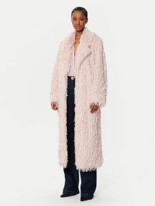 Guess Futro W5RL33 KCN60 Różowy Regular Fit. Czerwone płaszcze Guess, m, z aplikacjami, z futra, bez kaptura. Za 969,99 zł.