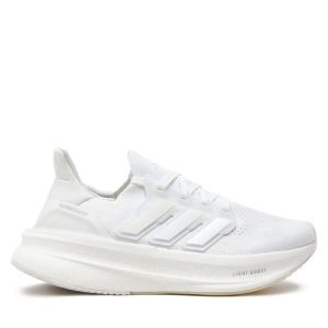Buty do biegania adidas. Białe buty sportowe ADIDAS, bez wzorów, bez zapięcia, do biegania. Za 499,99 zł.