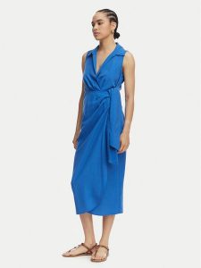 LOLA CASADEMUNT Sukienka codzienna LS2616132 Niebieski Regular Fit. Niebieskie kombinezony LOLA CASADEMUNT, na co dzień, l, bez wzorów, z lyocellu, bez kołnierzyka, bez ramiączek, proste. Za 489,99 zł.