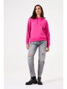 Garcia Bluza w kolorze różowym rozmiar: S. Różowe bluzy Garcia, s, bez wzorów, z bawełny, z kapturem. Za 237,73 zł.