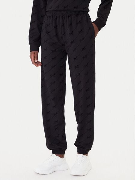 HUGO Spodnie dresowe Lokky 50545211 Czarny Regular Fit. Czarne spodnie dresowe Hugo, l, bez wzorów, z bawełny. Za 479,99 zł.