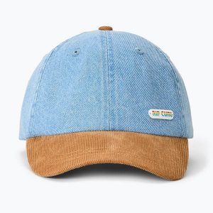 Czapka z daszkiem damska Rip Curl Mixed Montage. Niebieskie czapki Rip Curl, bez wzorów, z bawełny, eleganckie. Za 129,99 zł.