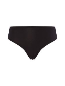 Mey Stringi z wysokim stanem Kobiety czarny jednolity, XL. Czarne stringi Mey, bez wzorów. Za 99,95 zł.