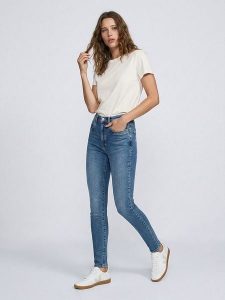 LTB Dżinsy "Jonna" - Skinny fit - w kolorze niebieskim rozmiar: W27/L30. Niebieskie jeansy LTB, z aplikacjami, z podwyższonym stanem. Za 173,99 zł.
