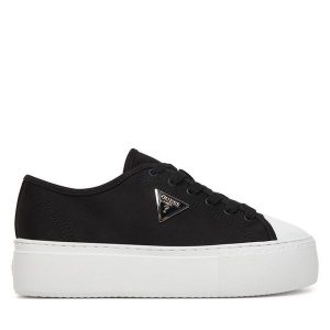 Trampki Guess. Czarne trampki Guess, z aplikacjami, bez zapięcia. Za 519,99 zł.