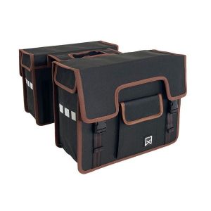 Podwójna torba na bagażnik Willex Shopper. Czarne shopper bag WILLEX, bez wzorów, bez dodatków. Za 412,00 zł.