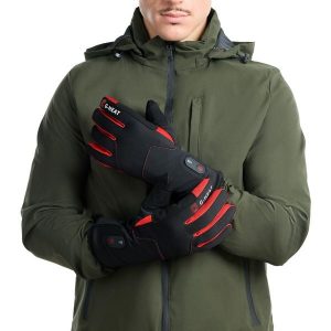 Ogrzewane Rękawice Rowerowe dla Dorosłych - ACTIVE. Czarne rękawiczki G-HEAT, bez wzorów, z elastanu. Za 652,20 zł.