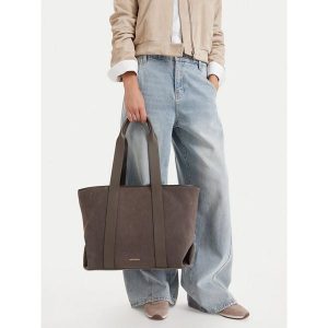Torebka GINO ROSSI. Szare shopper bag Gino Rossi, bez wzorów, bez dodatków. Za 599,99 zł.