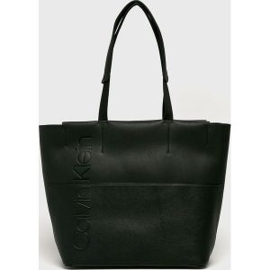 Calvin Klein - Torebka. Czarne torebki klasyczne marki Calvin Klein, z materiału. Za 539,90 zł.