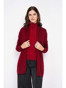 C& Jo Kardigan w kolorze bordowym rozmiar: 42. Czerwone kardigany C& Jo, ze splotem. Za 144,58 zł.