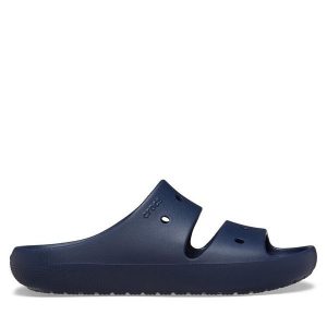 Klapki Crocs. Niebieskie klapki Crocs, bez wzorów, bez obcasa. Za 129,99 zł.