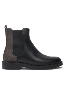 MICHAEL Michael Kors Sztyblety Hazel Chelsea Bootie 40F4HZMEFL Czarny. Czarne botki MICHAEL Michael Kors, bez wzorów, ze skóry, bez obcasa, na płaskiej podeszwie, bez zapięcia. Za 569,99 zł.