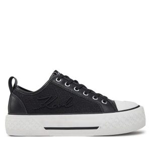Trampki KARL LAGERFELD. Czarne trampki KARL LAGERFELD, bez wzorów, bez zapięcia. Za 459,99 zł.
