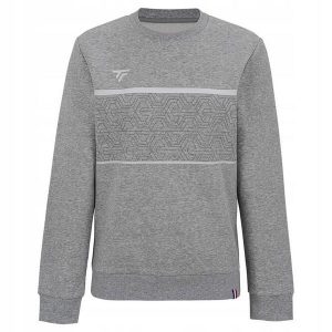 Bluza damska lifestyle Tecnifibre Team Sweater. Szare bluzy TECNIFIBRE, bez wzorów, bez kaptura. W wyprzedaży za 199,00 zł.
