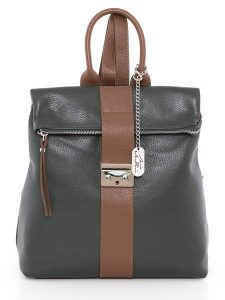 Anna Morellini Skórzany plecak "Azaela" w kolorze oliwkowo-brązowym - 30 x 31 x 11 cm rozmiar: onesize. Brązowe plecaki Anna Morellini. Za 304,99 zł.