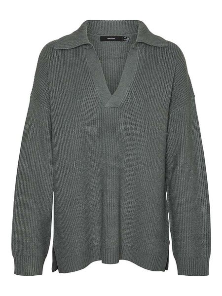 Vero Moda Sweter "Luna" w kolorze szarym rozmiar: S. Szare swetry oversize Vero Moda, s, bez wzorów, ze splotem, bez ramiączek. Za 48,05 zł.