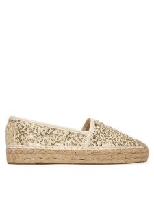 Guess Espadryle FLJOEN FAB14 Kremowy. Białe espadryle Guess, z aplikacjami, z materiału, bez obcasa. Za 459,99 zł.