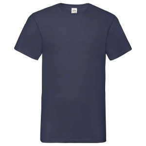 Koszulka Unisex Dla Dorosłych Z Dekoltem W Szpic. Niebieskie bluzki FRUIT OF THE LOOM, xl, bez wzorów, sportowe, bez kołnierzyka, bez ramiączek. Za 39,99 zł.