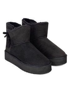 ISLAND BOOT Botki zimowe "Cullen" w kolorze czarnym rozmiar: 36. Czarne botki Island Boot, na zimę, bez wzorów, bez obcasa, bez zapięcia. Za 131,74 zł.