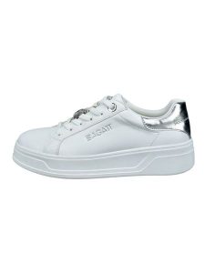 Bagatt Sneakersy w kolorze srebrno-białym rozmiar: 41. Szare trampki Bagatt, bez wzorów, z materiału, bez zapięcia. Za 127,35 zł.