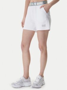 EA7 Emporio Armani Szorty sportowe 7W001153 AF12501 Biały Regular Fit. Białe spodenki sportowe EA7 Emporio Armani, l, bez wzorów, z syntetyku. Za 233,99 zł.
