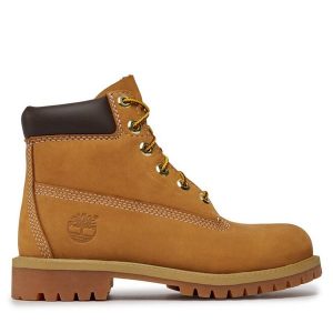 Trapery Timberland. Brązowe buty zimowe Timberland, bez obcasa, bez zapięcia. Za 609,99 zł.
