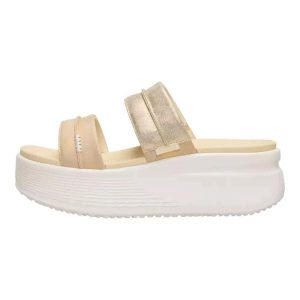 HEYDUDE Damskie Klapki Austin Slide Classic. Brązowe klapki Hey Dude, bez wzorów, z materiału, bez obcasa. Za 259,00 zł.