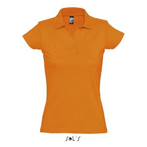 Damska koszulka polo Sol's Prescott. Brązowe bluzki SOL'S, s, bez wzorów, bez kołnierzyka, bez ramiączek. Za 116,50 zł.