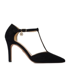 Szpilki Nine West. Czarne szpilki Nine West, bez wzorów, bez obcasa. Za 229,99 zł.