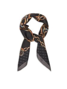 Guess Apaszka AW5415 POL03 Czarny. Czarne rękawiczki Guess, z aplikacjami, z materiału. Za 159,99 zł.
